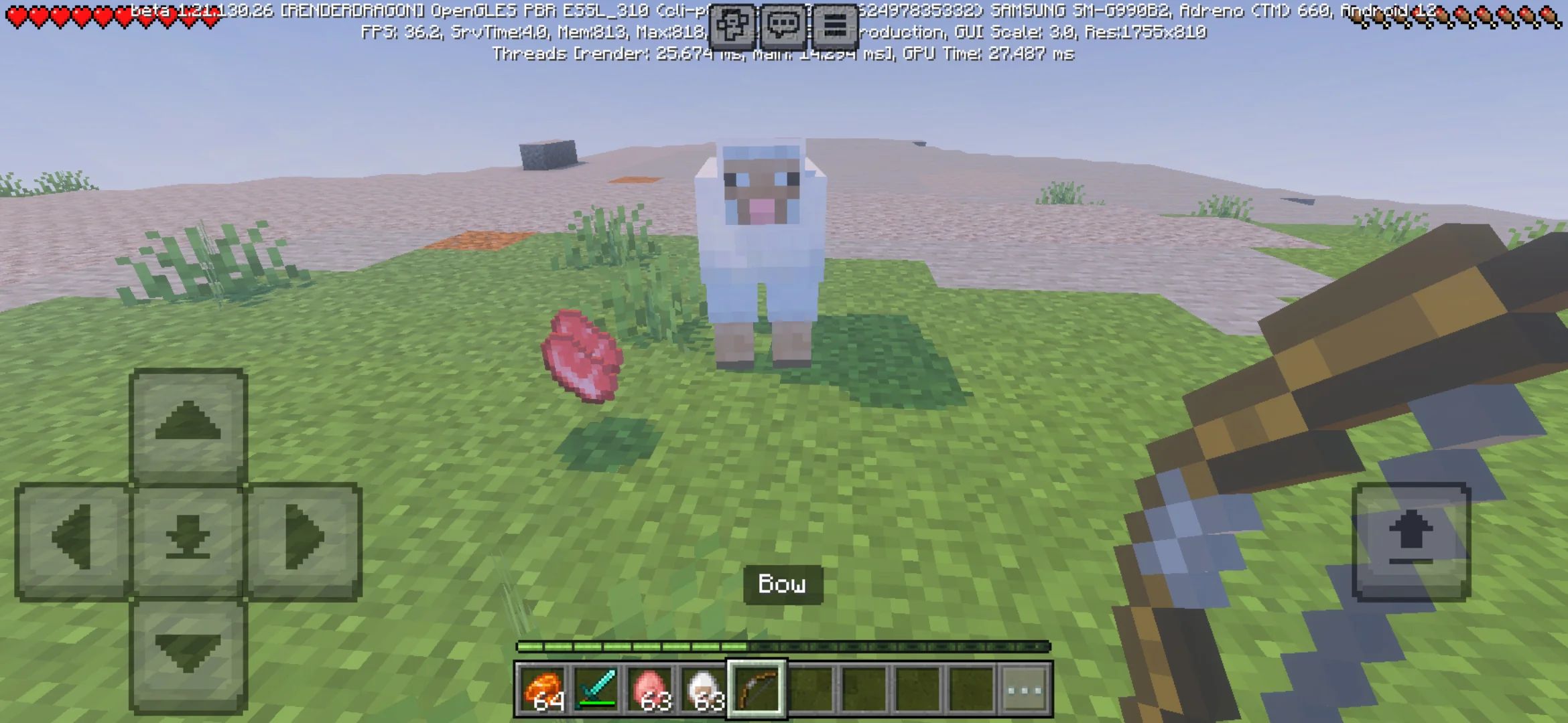 Bow from Clumps Mod for Minecraft PE