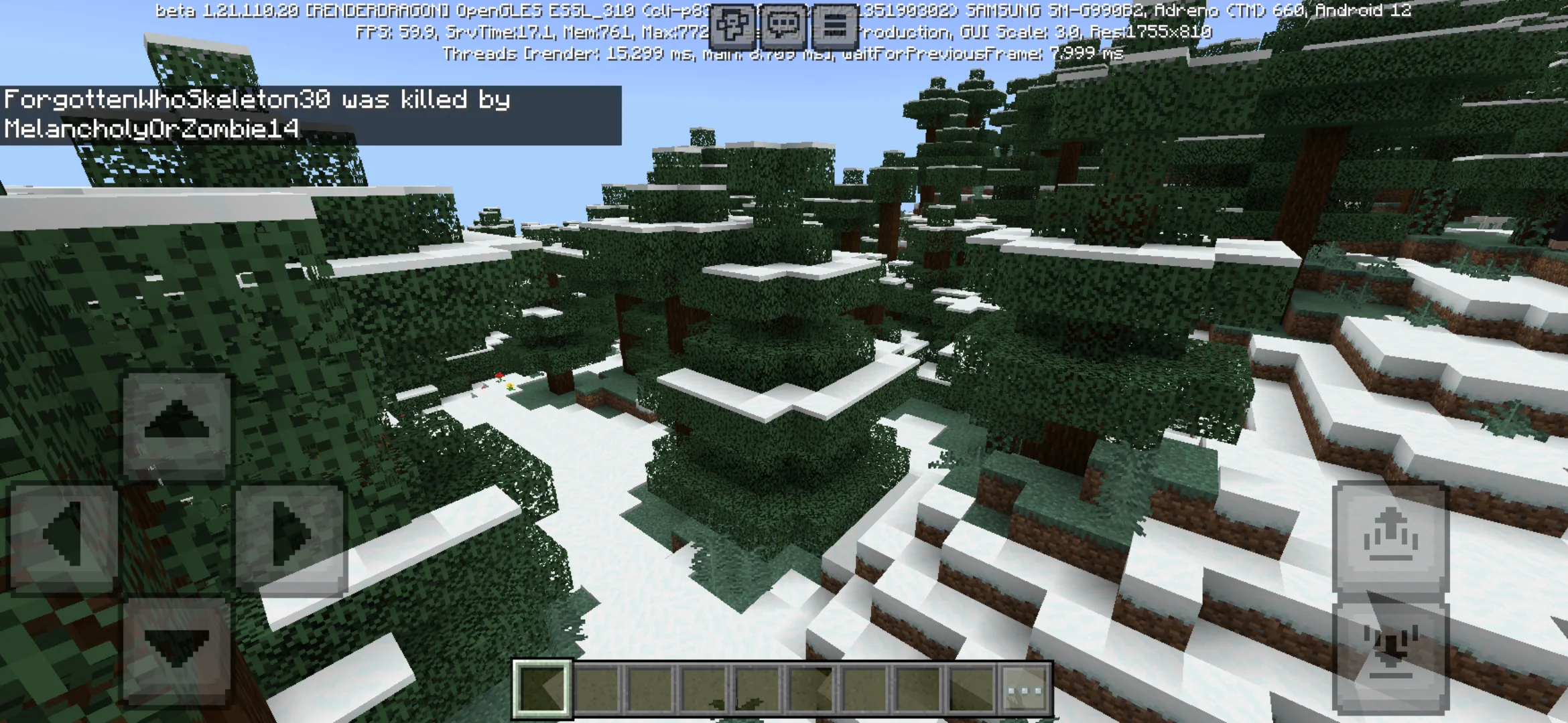 Chat from AI Player Mod for Minecraft PE