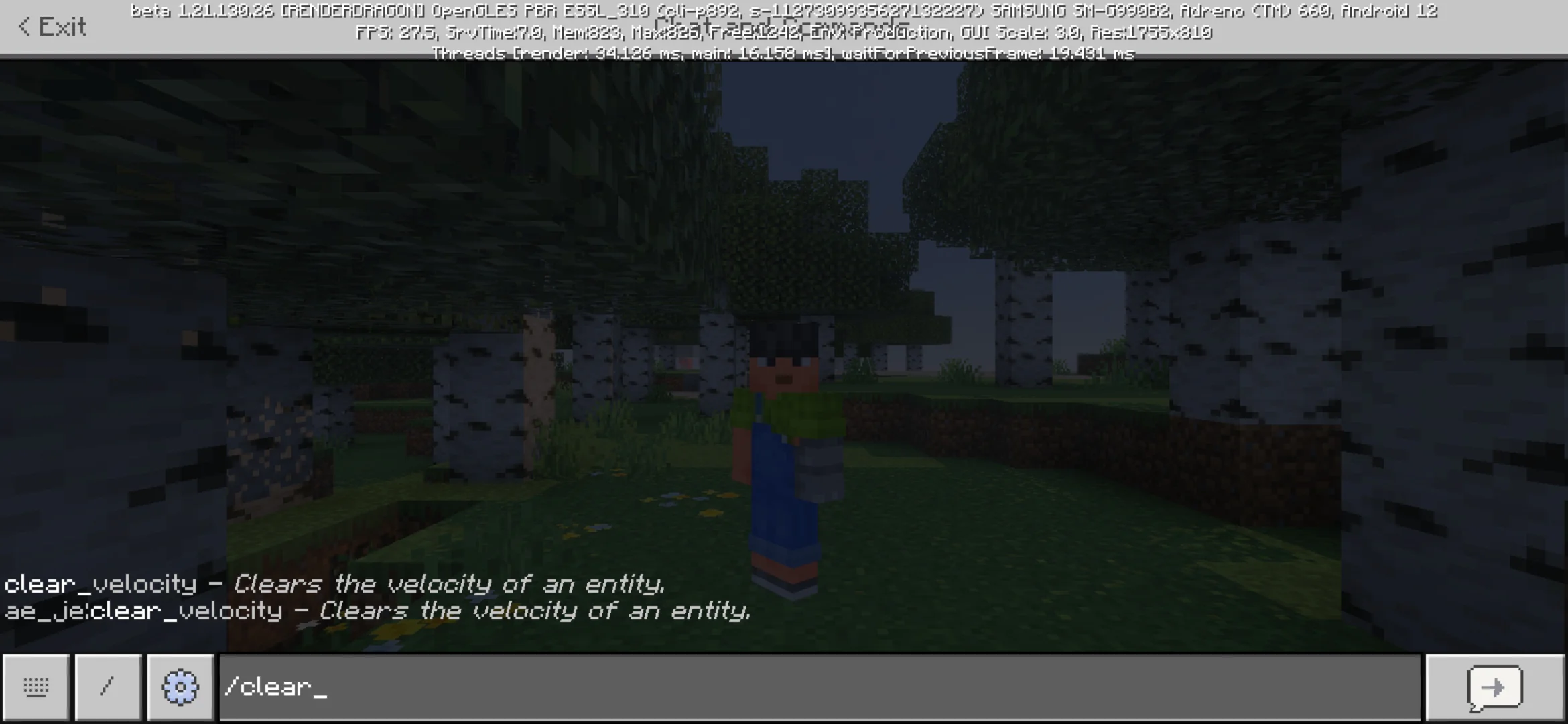 Clear from Java Essentials Mod for Minecraft PE