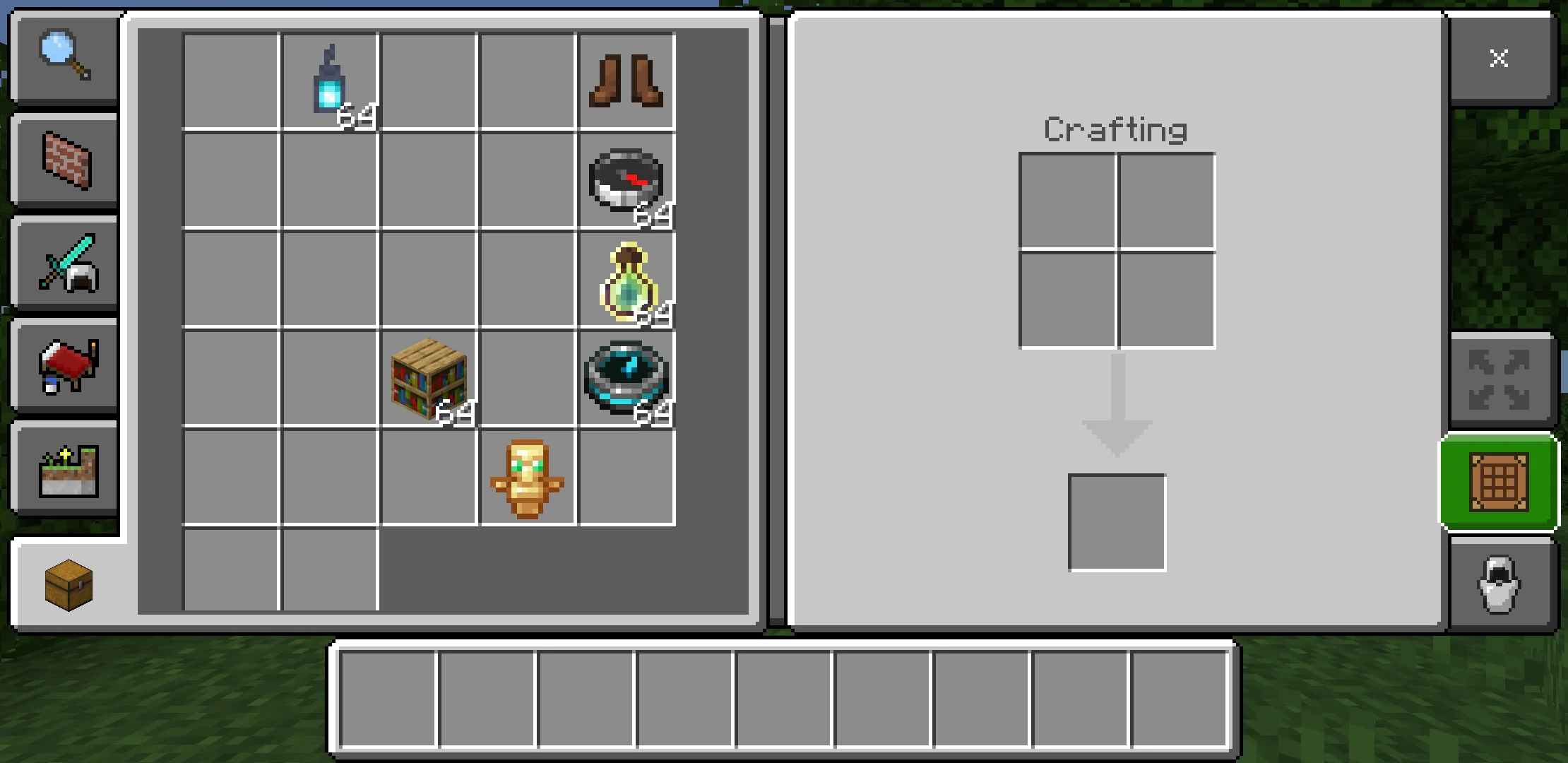 Craft from Shared Inventory Texture Pack for Minecraft PE