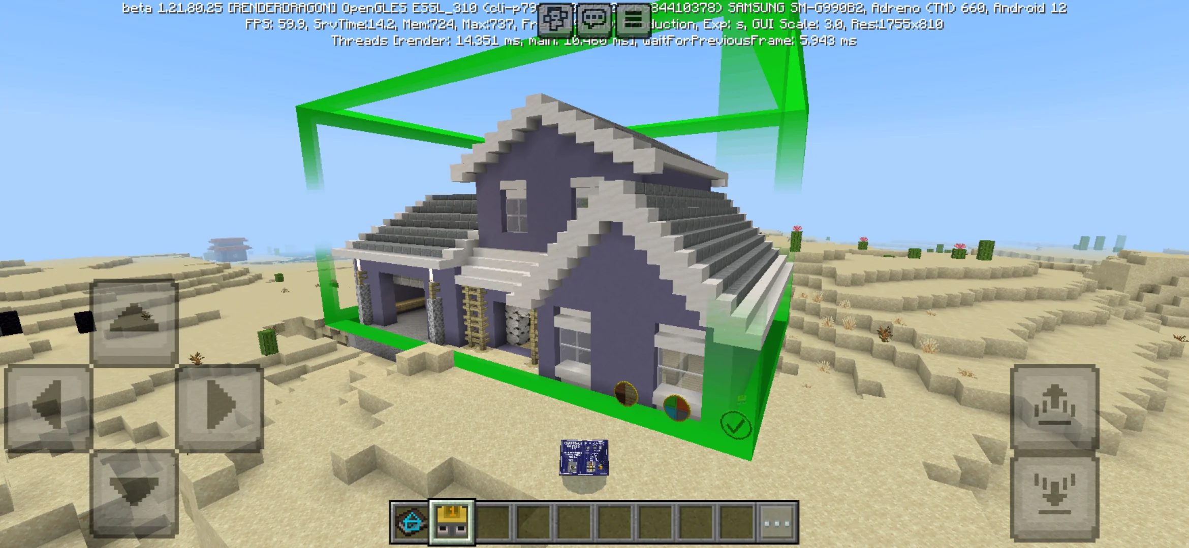 Craftable Houses from Quick House Construction Mod for Minecraft PE