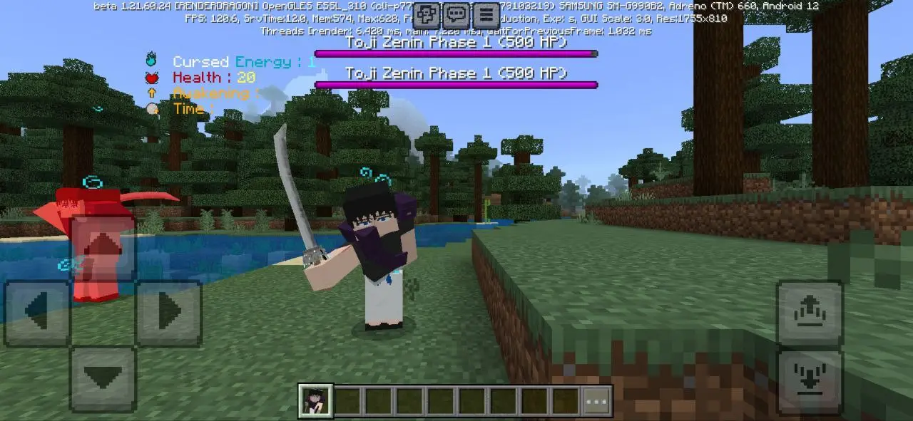 Curse Impact from Jujutsu Kaisen Mod for Minecraft PE