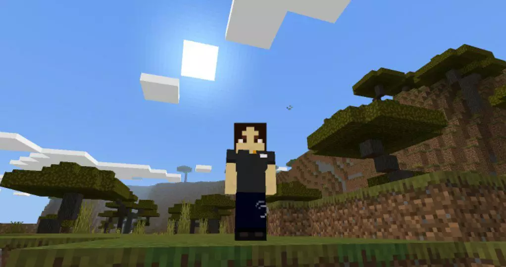 Girl from 4D Skins Mod for Minecraft PE