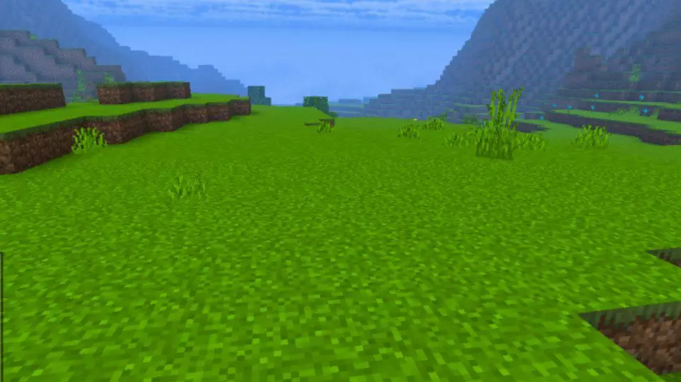 Green Grass from BSFBE Shader for Minecraft PE
