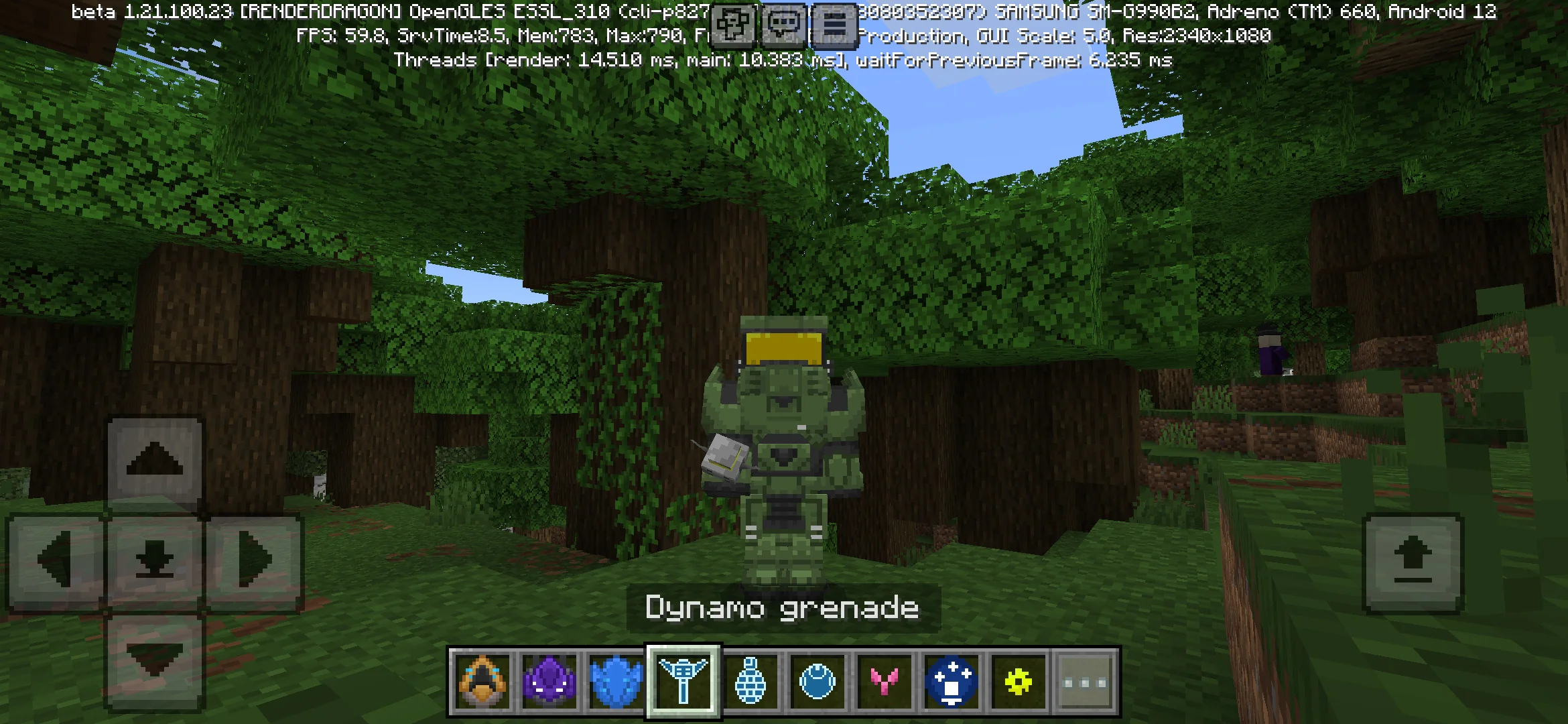 Grenade from SERP HaloBe Mod for Minecraft PE