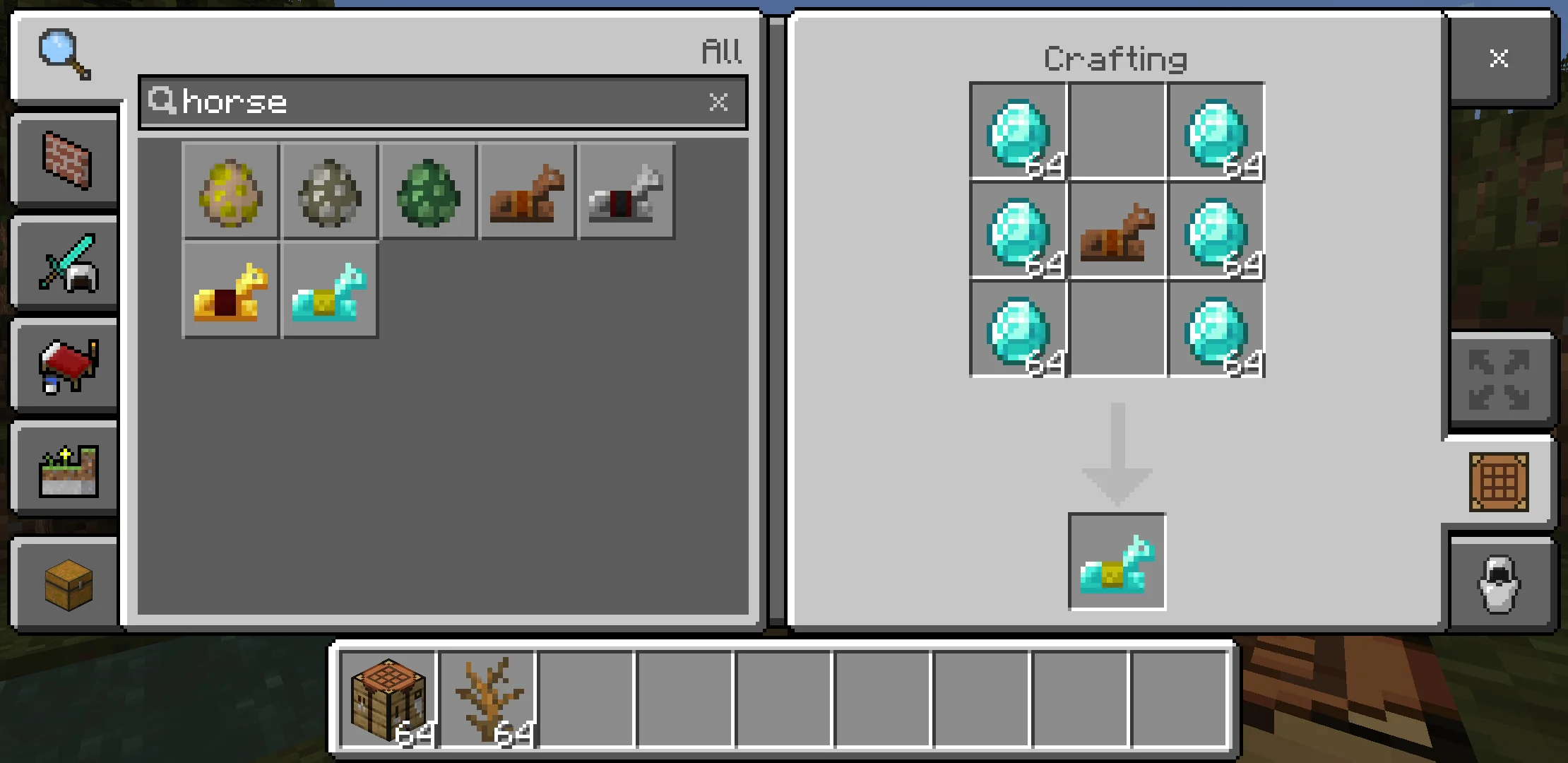 Horse Armor from Recycle Recipes Texture Pack for Minecraft PE