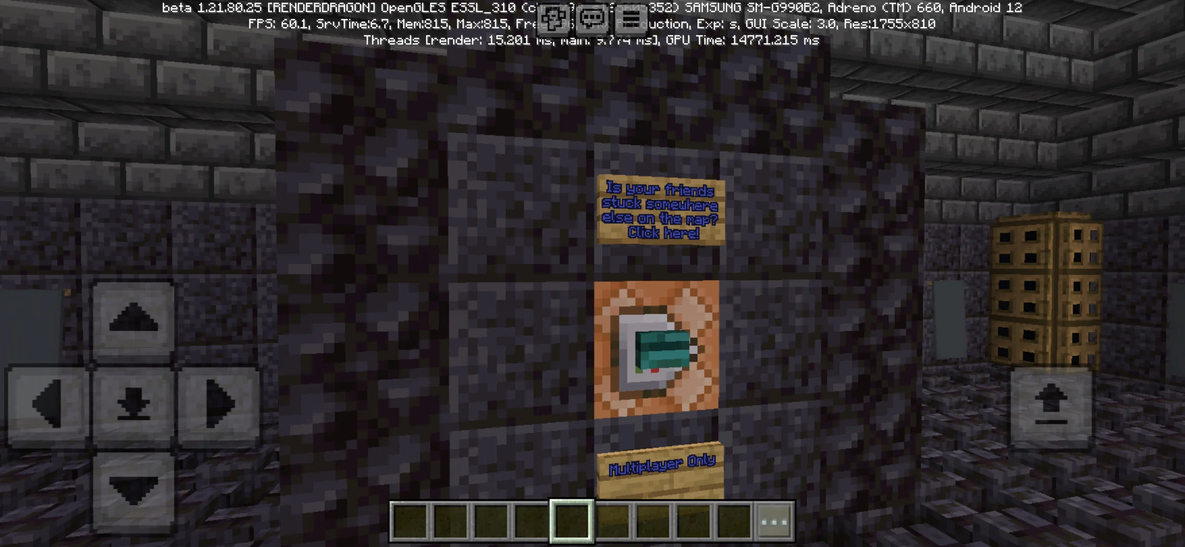 Info from Death Mansion Map for Minecraft PE
