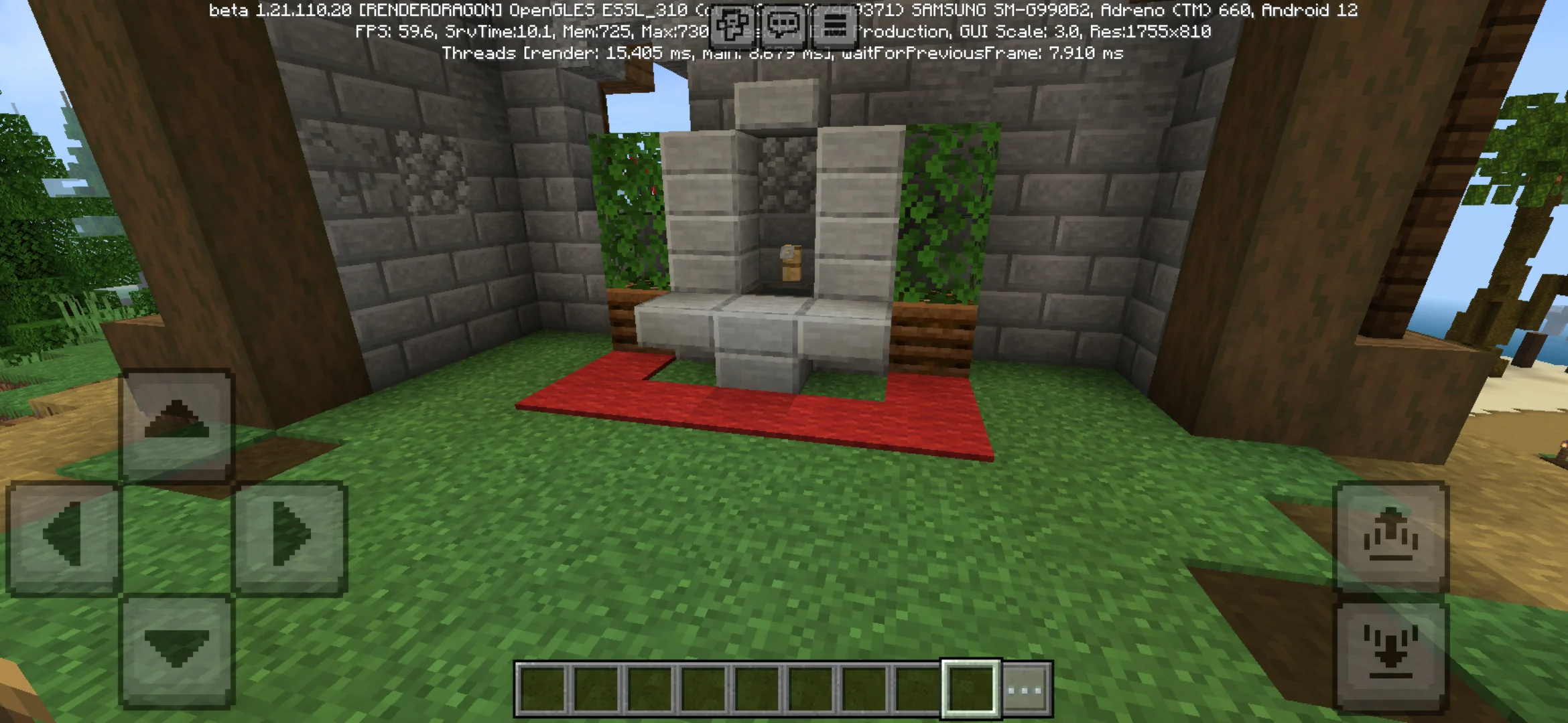 Inside from Continent Survival Map for Minecraft PE