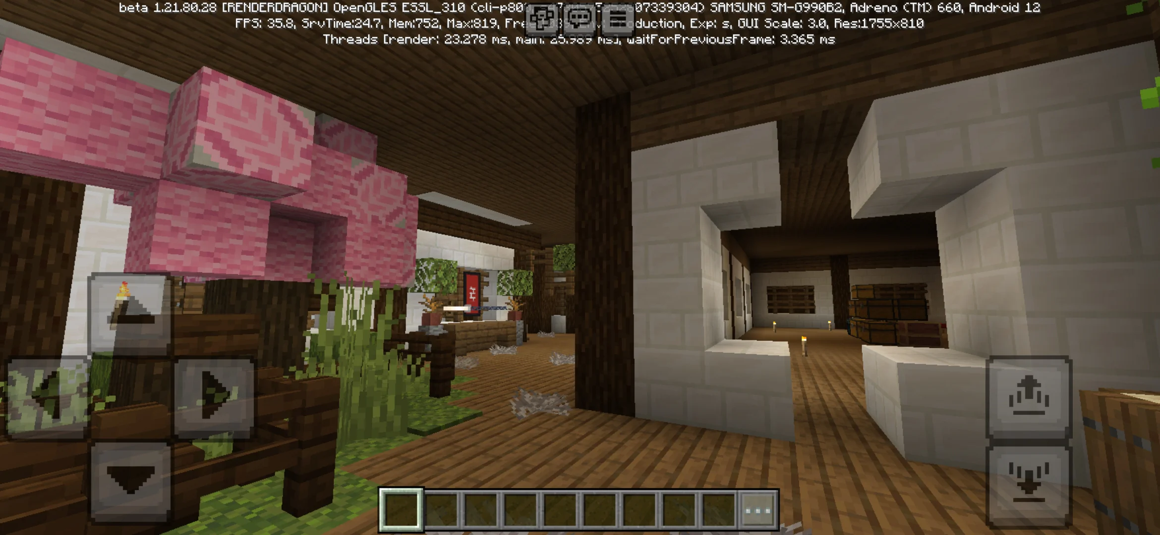 Inside from Japanese Town Map for Minecraft PE