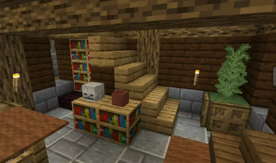 Interior from Starter House Map for Minecraft PE