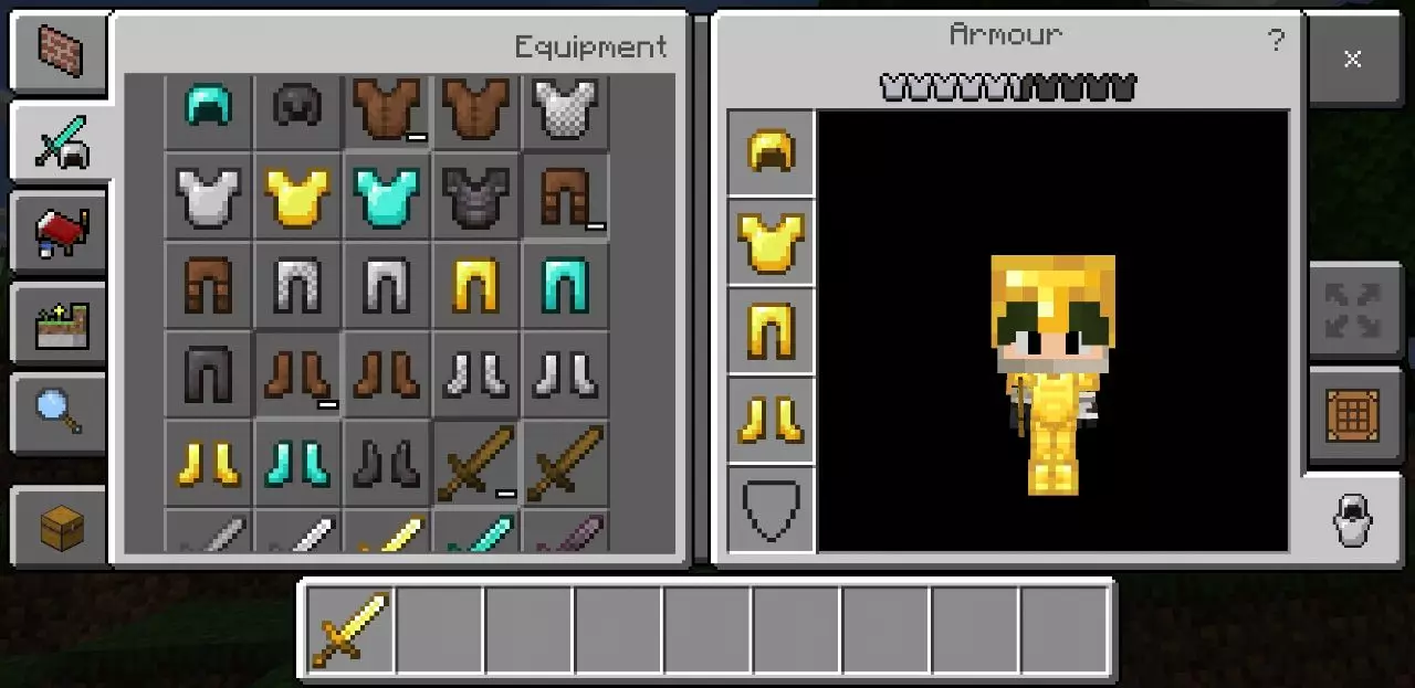 Inventory from Baby Texture Pack for Minecraft PE