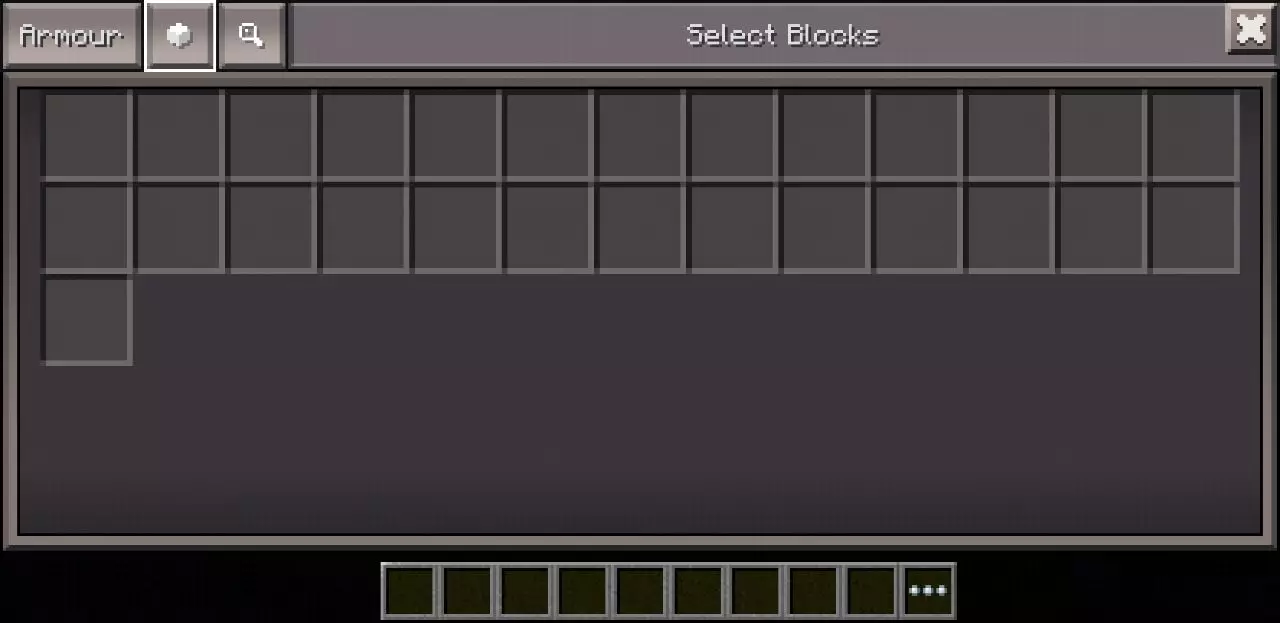 Inventory from Nostalgia Shader for Minecraft PE