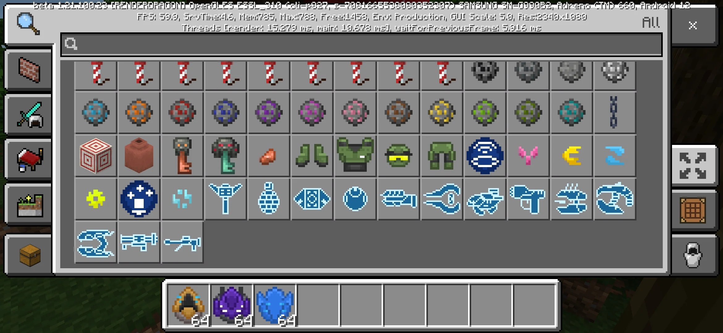 Inventory from SERP HaloBe Mod for Minecraft PE