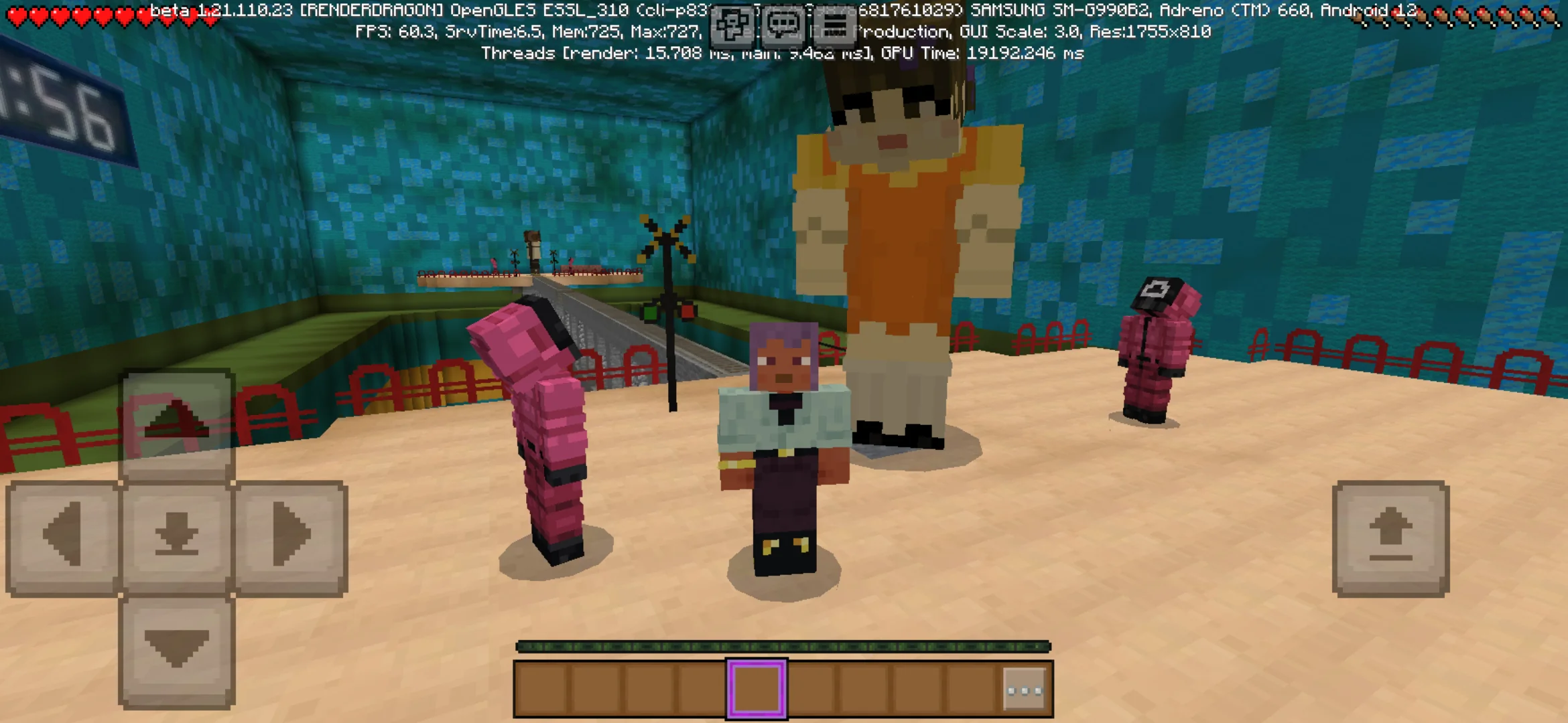 Jump Rope from Squid Game 3 Map for Minecraft PE