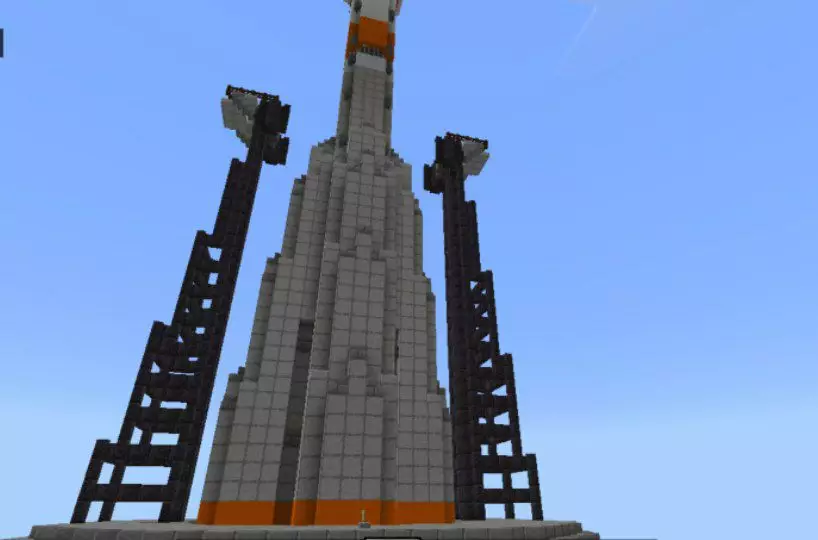 Lets Fly from Space Rocket Map for Minecraft PE