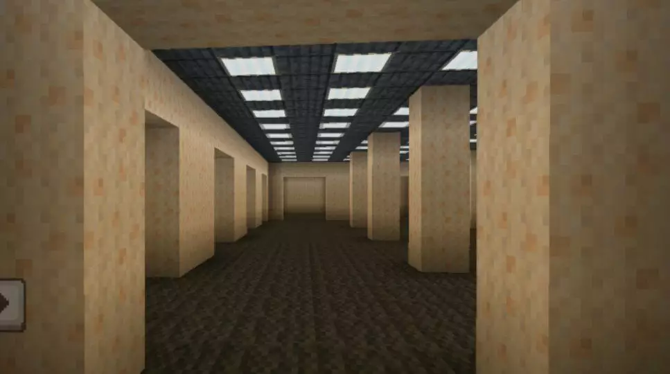 Level from Horror Backrooms Map for Minecraft PE