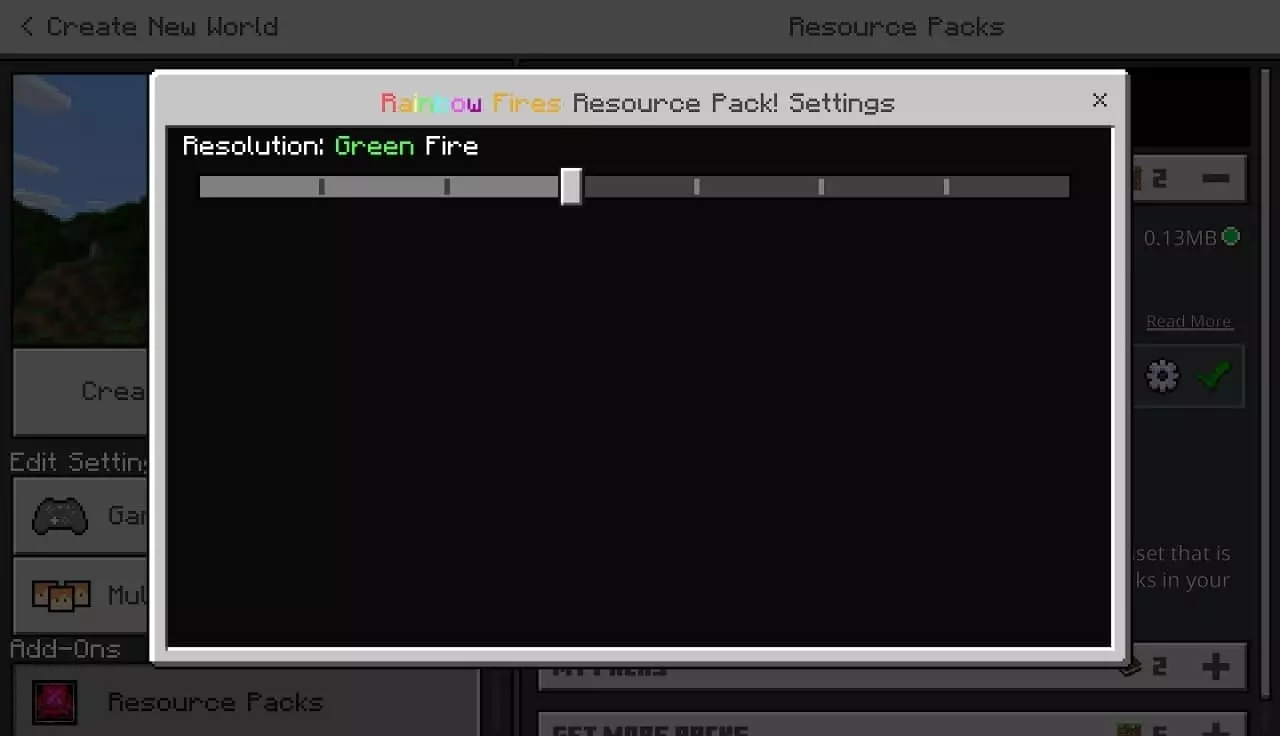 Rainbow Low Fire Texture Pack in Minecraft PE