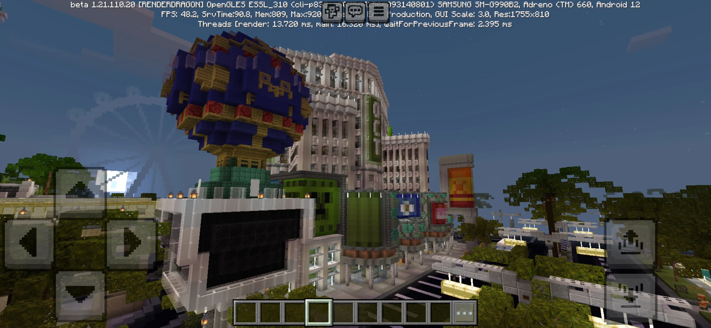 Night from Cityscapes Las Vegas Map for Minecraft PE