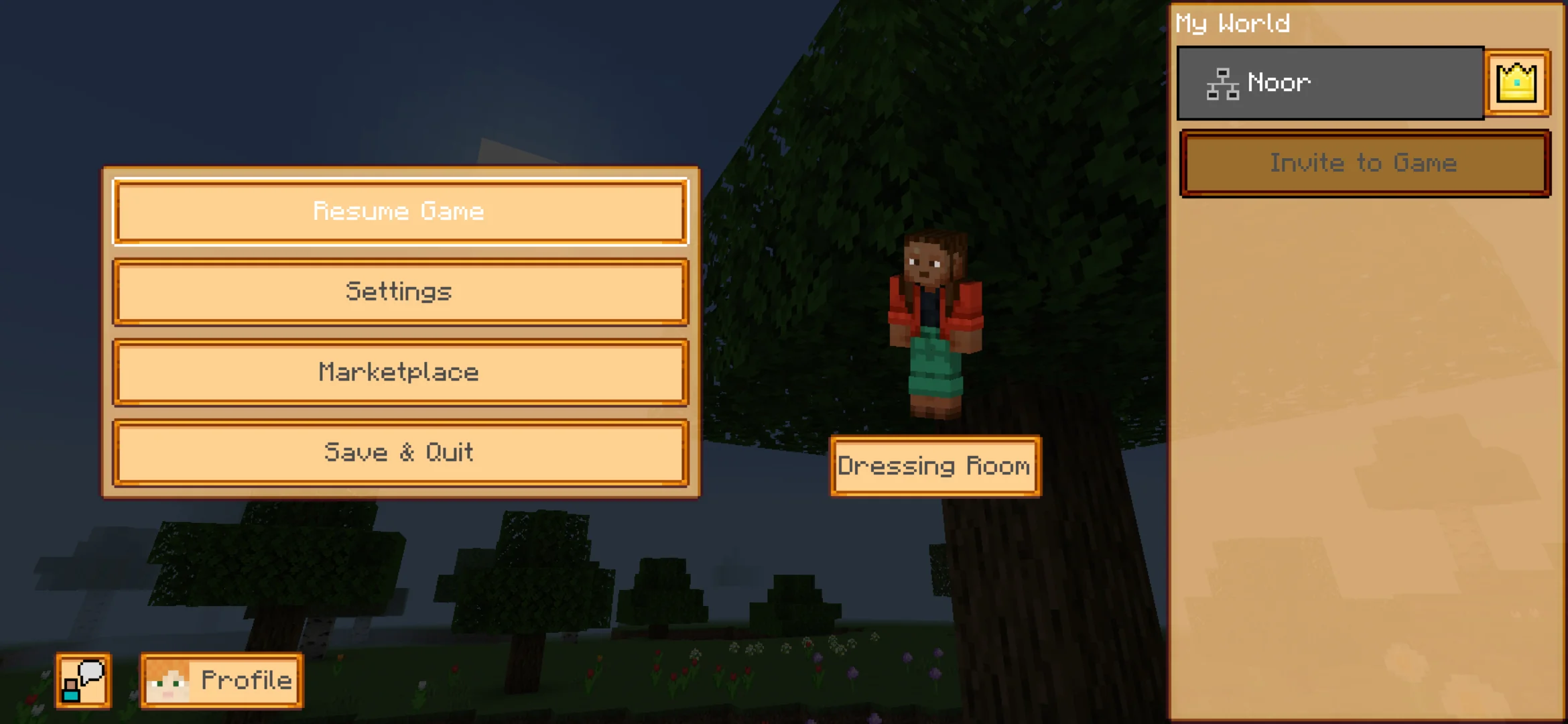 Pause from Stardew Valley GUI Texture Pack for Minecraft PE