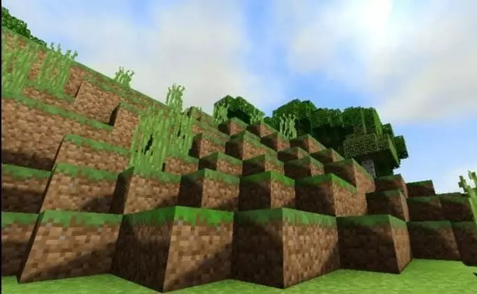 Shadows from ESBE 2G Shader for Minecraft PE
