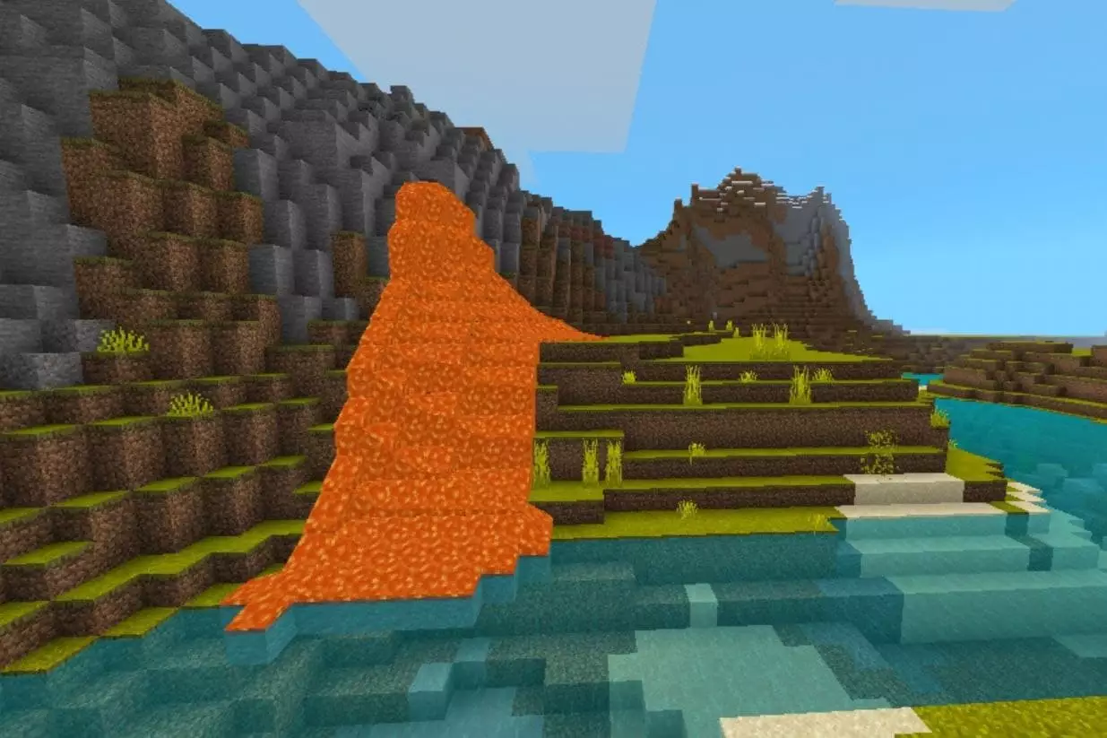 Lava from Render Dragon Shaderless Shader for Minecraft PE