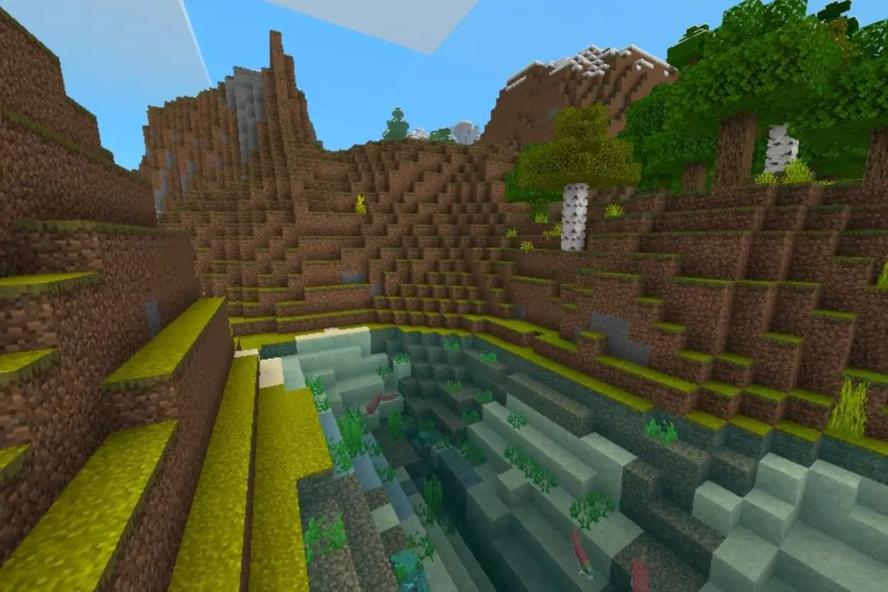Water from Render Dragon Shaderless Shader for Minecraft PE