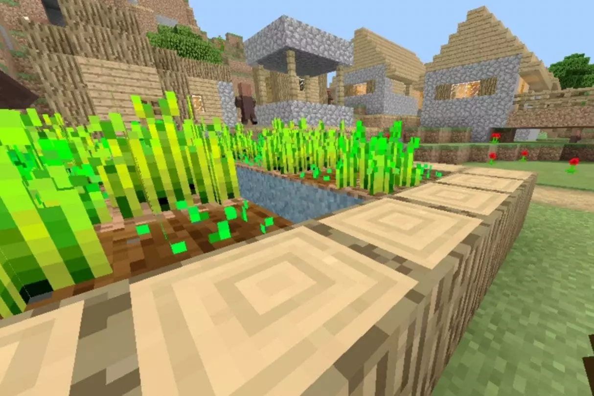 Village from Simple Shader for Minecraft PE