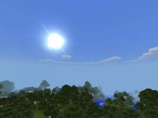 Sun from Shiftery Shaders for Minecraft PE