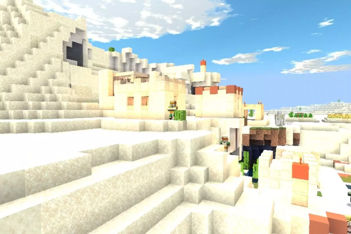 Village from Light Shaders for Minecraft PE