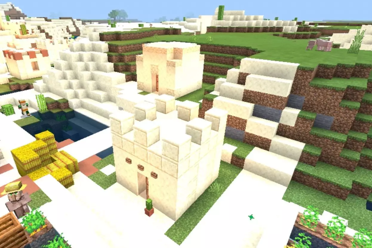 Village from Light Shaders for Minecraft PE