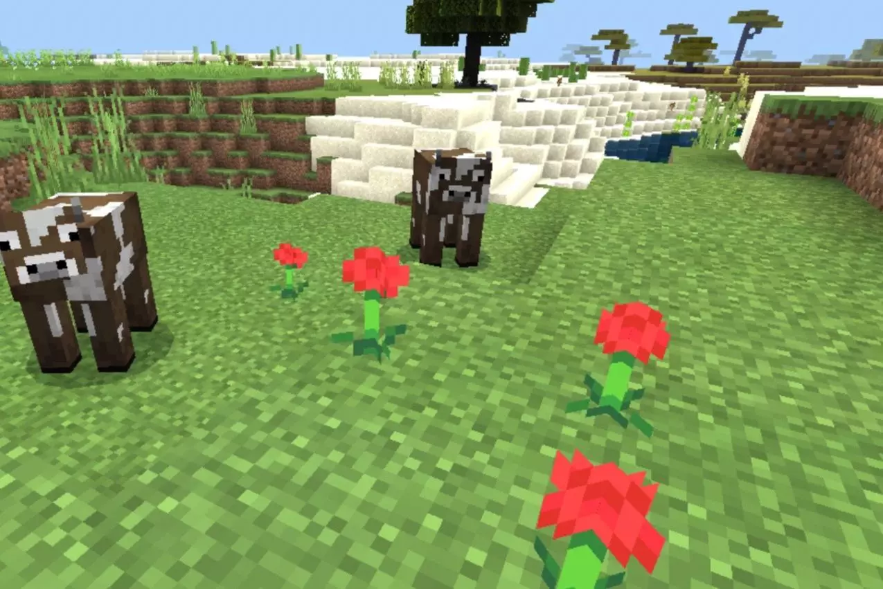 Flowers from Light Shaders for Minecraft PE