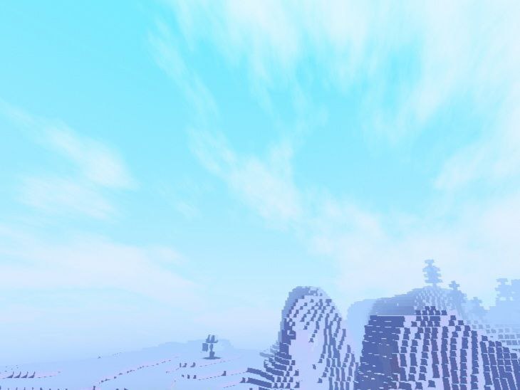 Sky and Mountains from Low End Shaders for Minecraft PE
