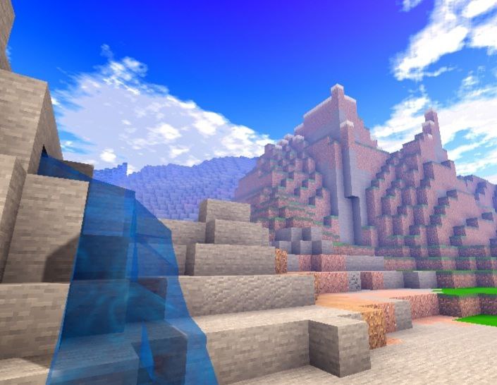 Waterfall from Low End Shaders for Minecraft PE
