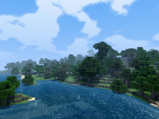 Sky and Water from Parallax Shaders for Minecraft PE