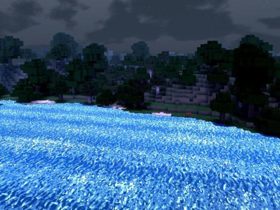 Night Water from Parallax Shaders for Minecraft PE