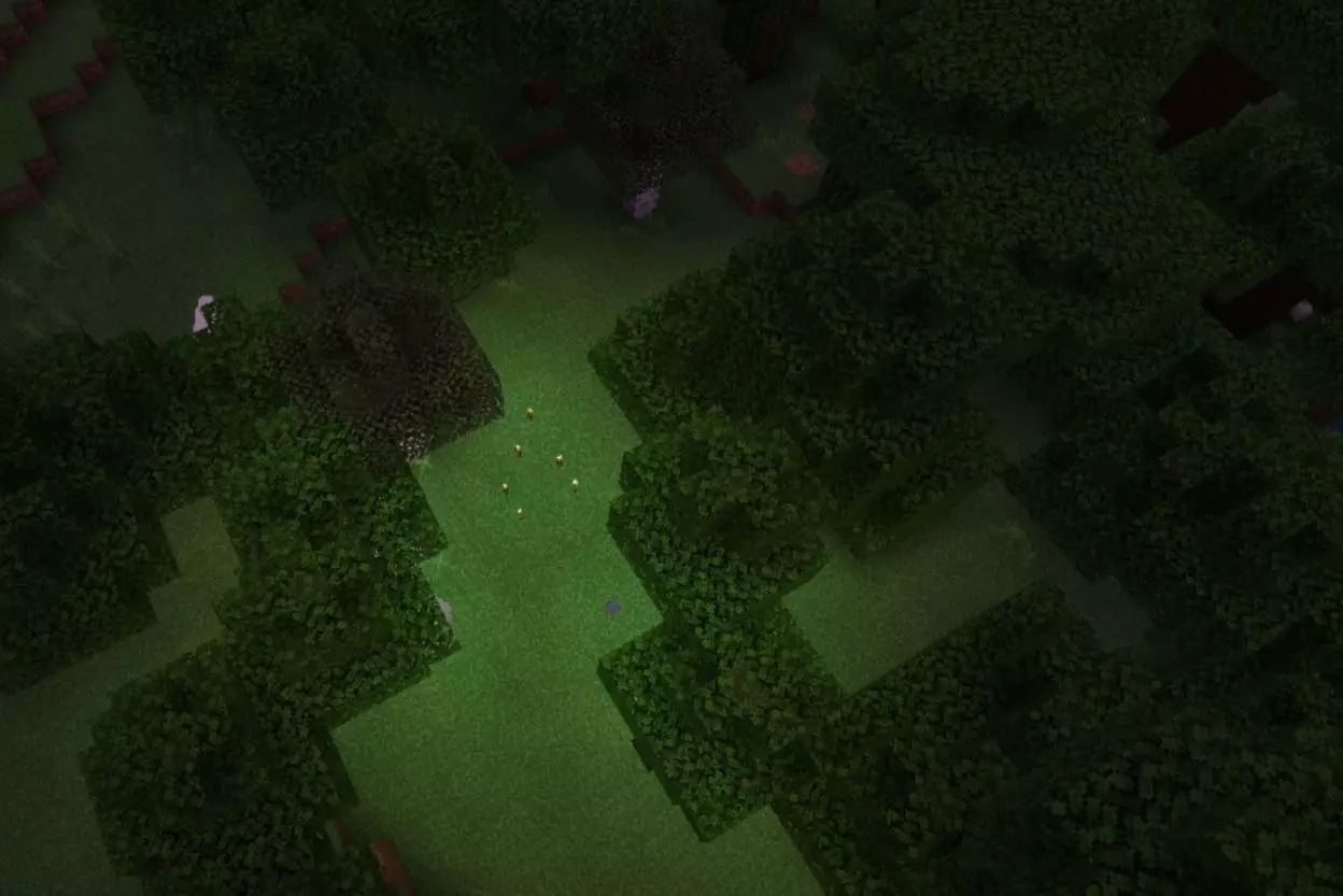 Green color from Light Shaders for Minecraft PE