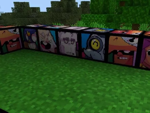 Cartoon Blocks from Brawls Stars Texture Pack for Minecraft PE