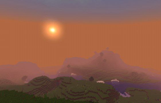 Sunset from Enhanced Default Shaders for Minecraft PE
