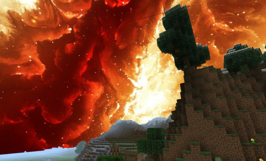 Magma Sky from Sky Texture Pack for Minecraft PE