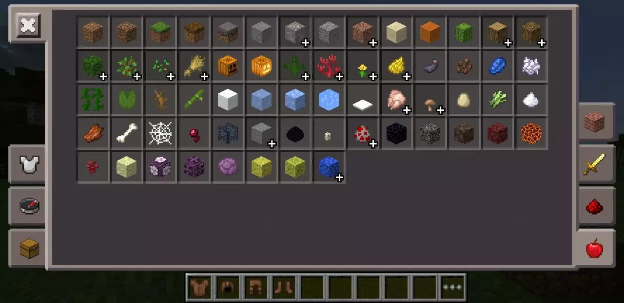 Inventory from Old Texture Pack for Minecraft PE