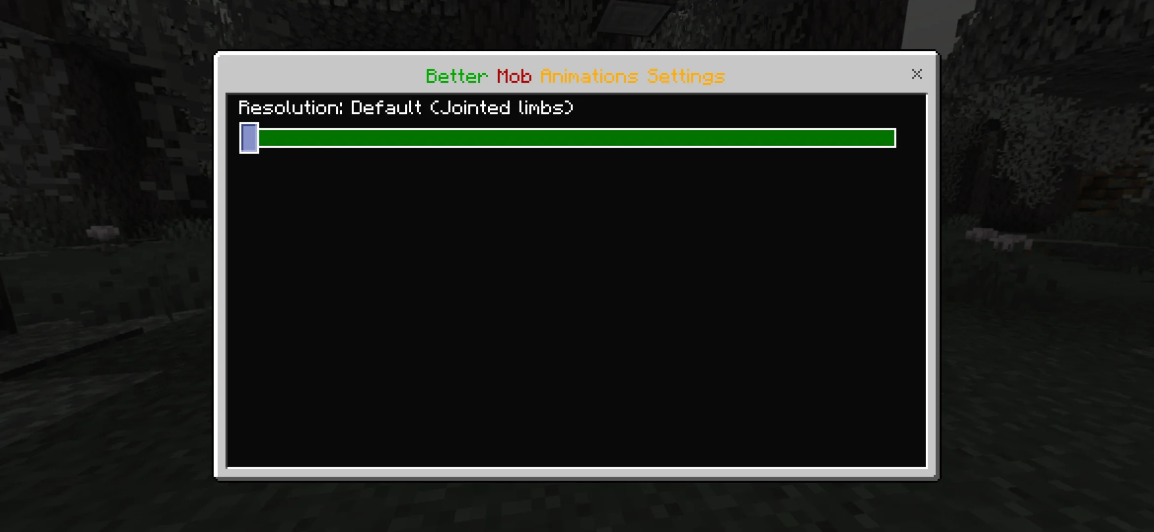 Settings from Better Mob Animation Texture Pack for Minecraft PE