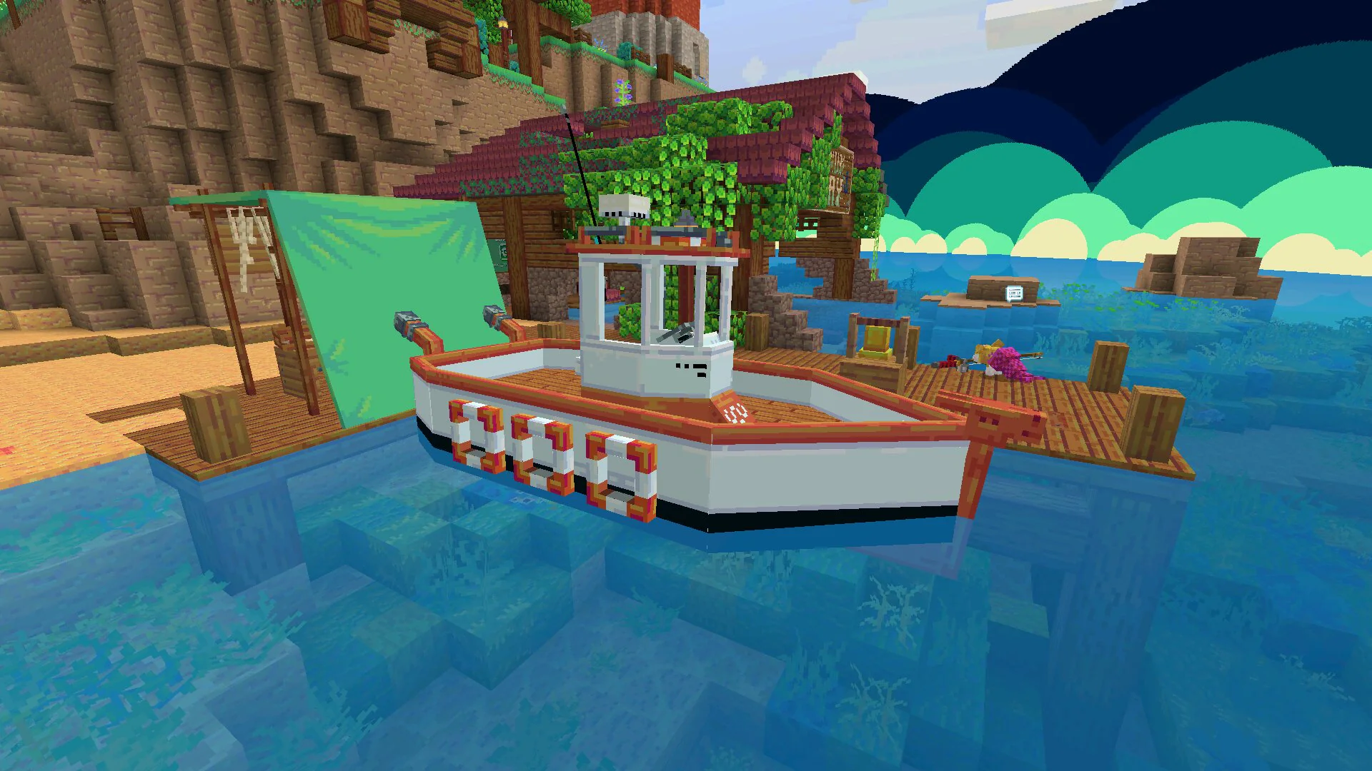 Ship from Seaside Story Mod for Minecraft PE