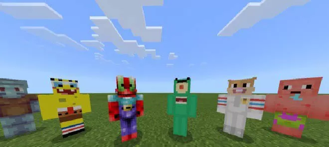 Bad Characters from Sponge Bob Mod for Minecraft PE