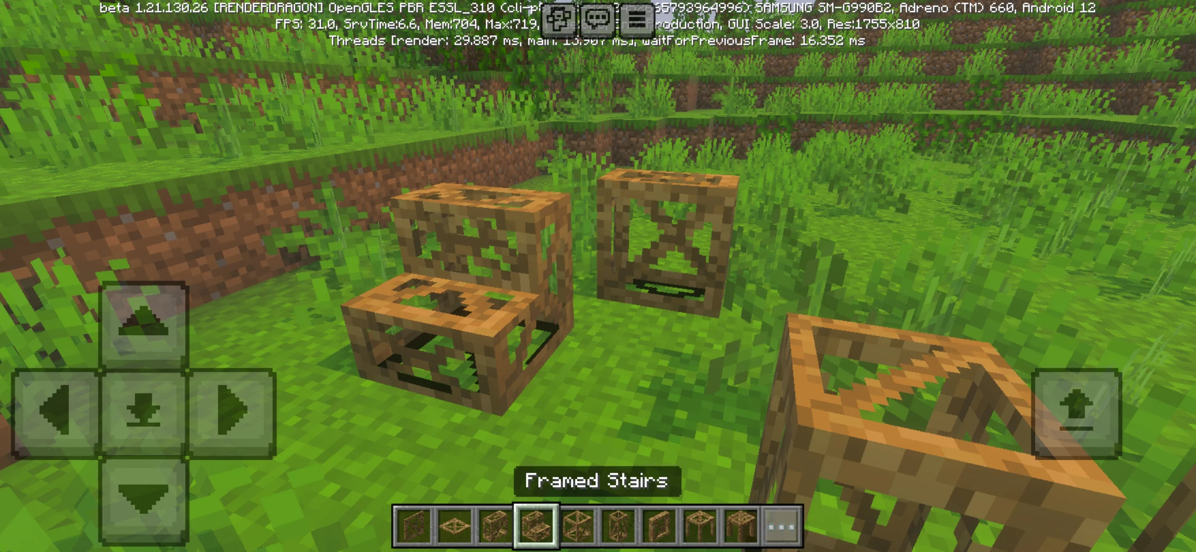 stairs from Framed Blocks Mod for Minecraft PE
