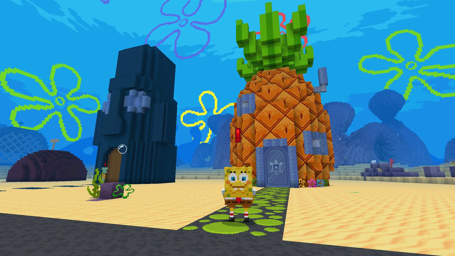 Start from SpongeBob mod for Minecraft PE