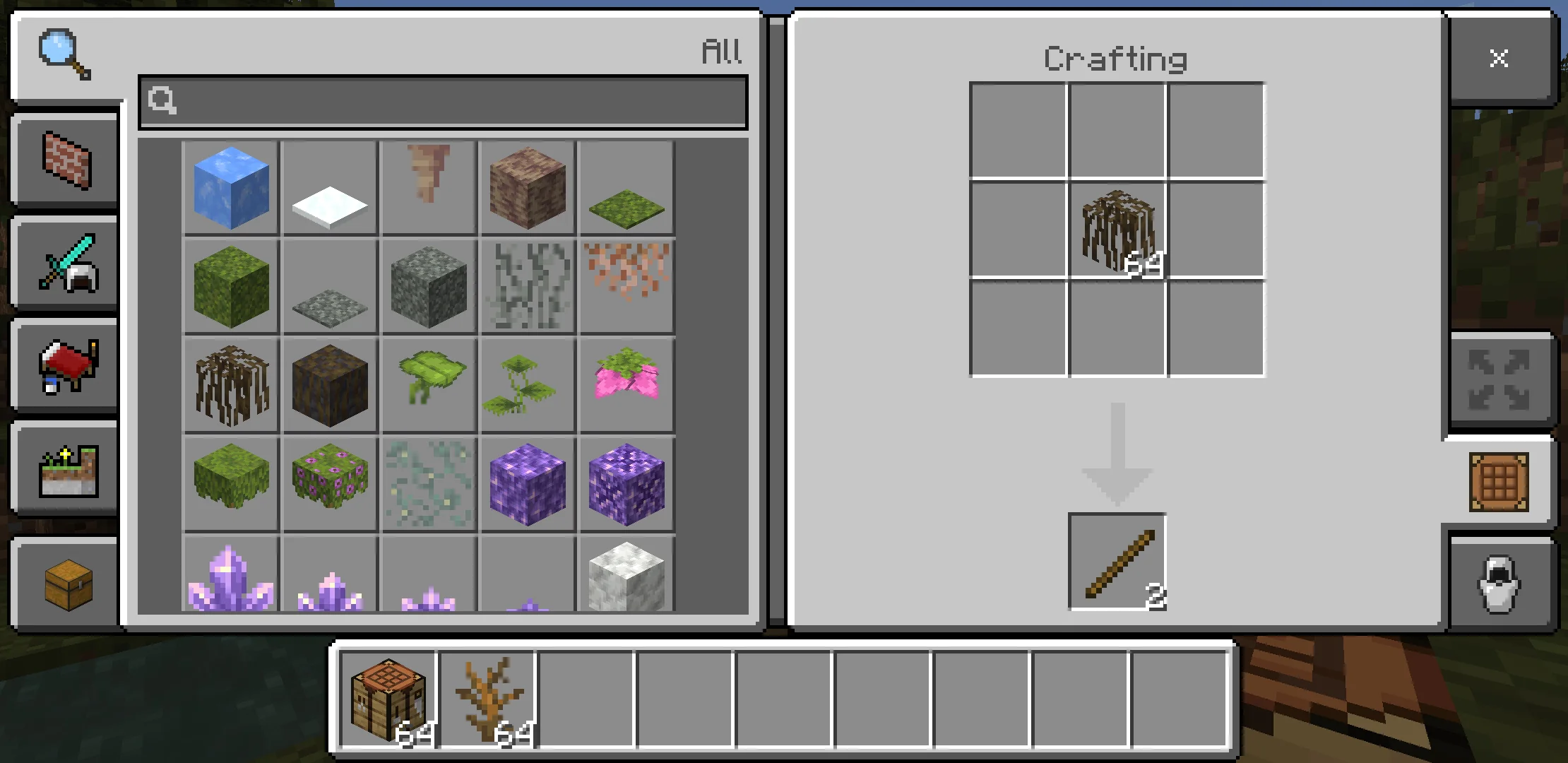 Stick from Recycle Recipes Texture Pack for Minecraft PE