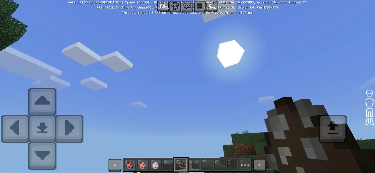 Sun from Basic Tweaks Texture Pack for Minecraft PE