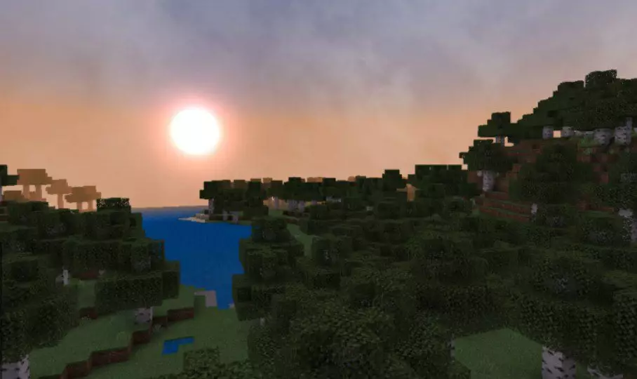 Sunset from Fake Shader for Minecraft PE