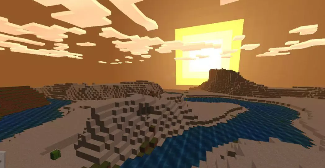 Sunset from Hero Shader for Minecraft PE