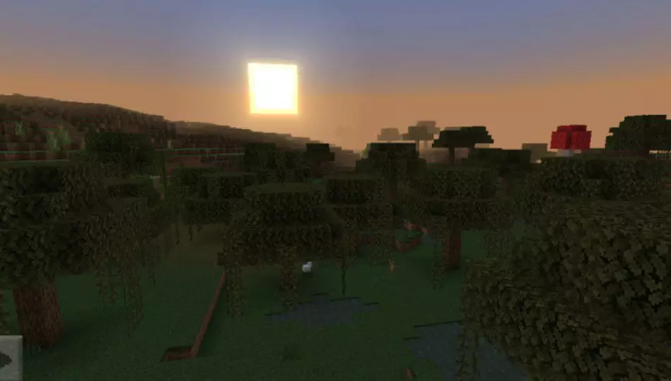 Sunset from Solar Shader for Minecraft PE